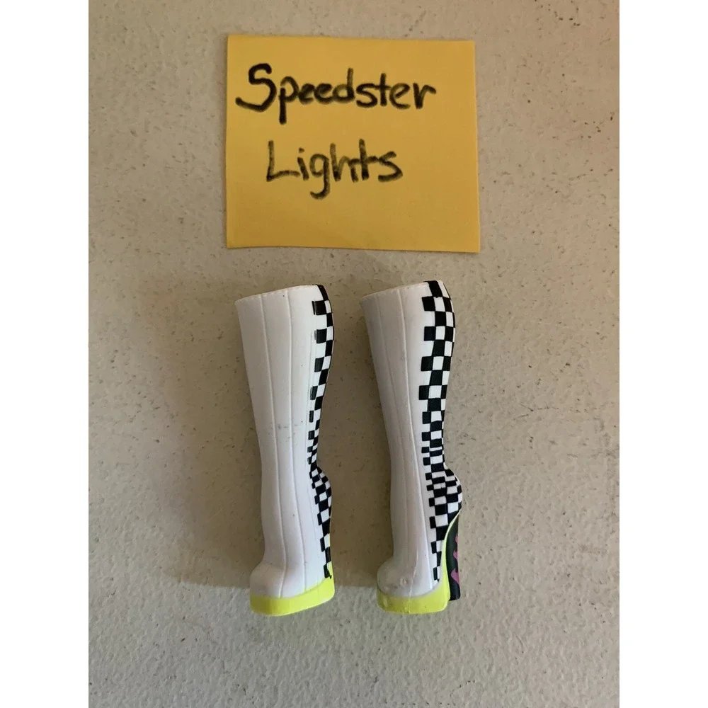 LOL SURPRISE OMG SHOES BOOTS SPEEDSTER LIGHTS WHITE BLACK CHECKERED DOLL‎ SHOES